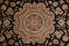 Load image into Gallery viewer, 7.8 x 10 High Quality Wool and Silk Sino Tabriz Fancy Rug Black Burgundy #F-4530