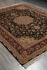 Load image into Gallery viewer, 7.8 x 10 High Quality Wool and Silk Sino Tabriz Fancy Rug Black Burgundy #F-4530