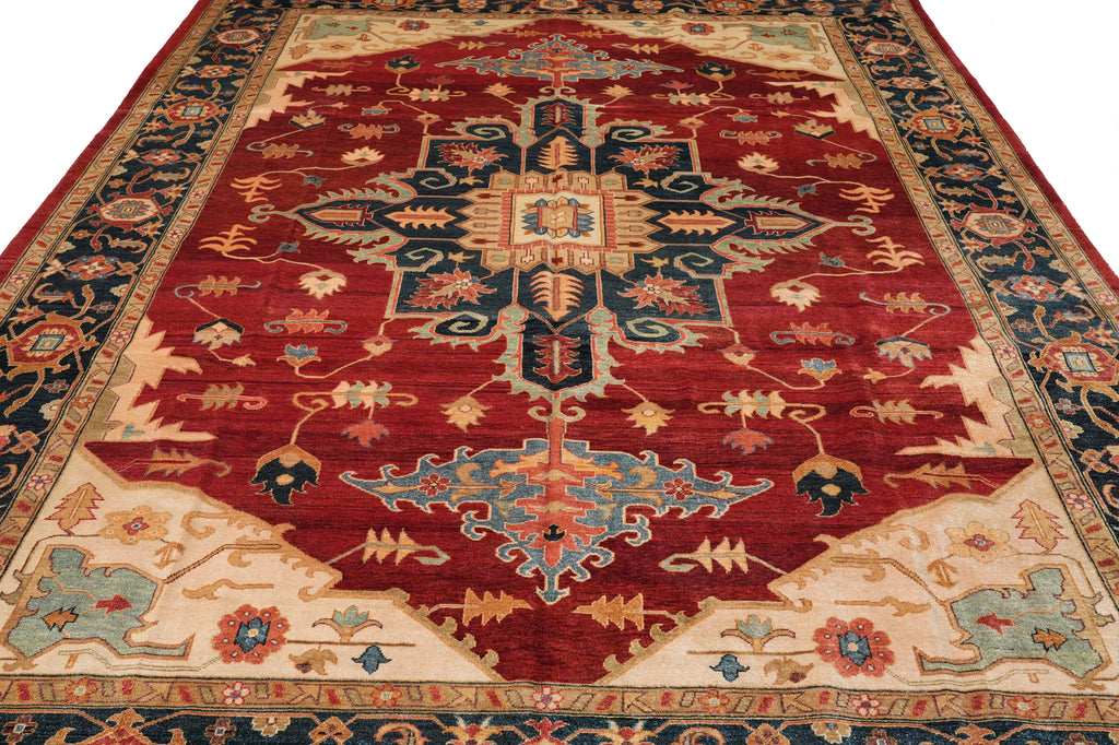 10 x 13.9 New Serapi Chobi Peshawar Handmade Ghazni Wool Carpet #F-4367