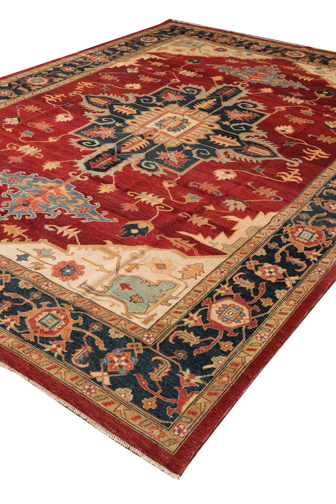 10 x 13.9 New Serapi Chobi Peshawar Handmade Ghazni Wool Carpet #F-4367