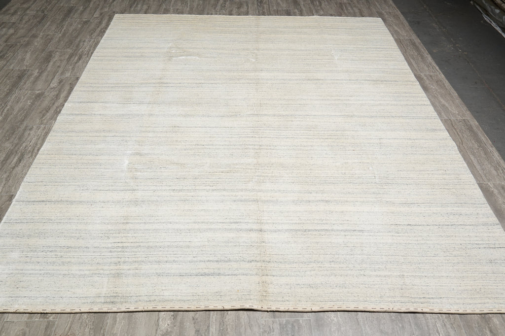 8 x 10 GRAY GABBEH Wool Blend Modern HANDMADE Rug #B-74542