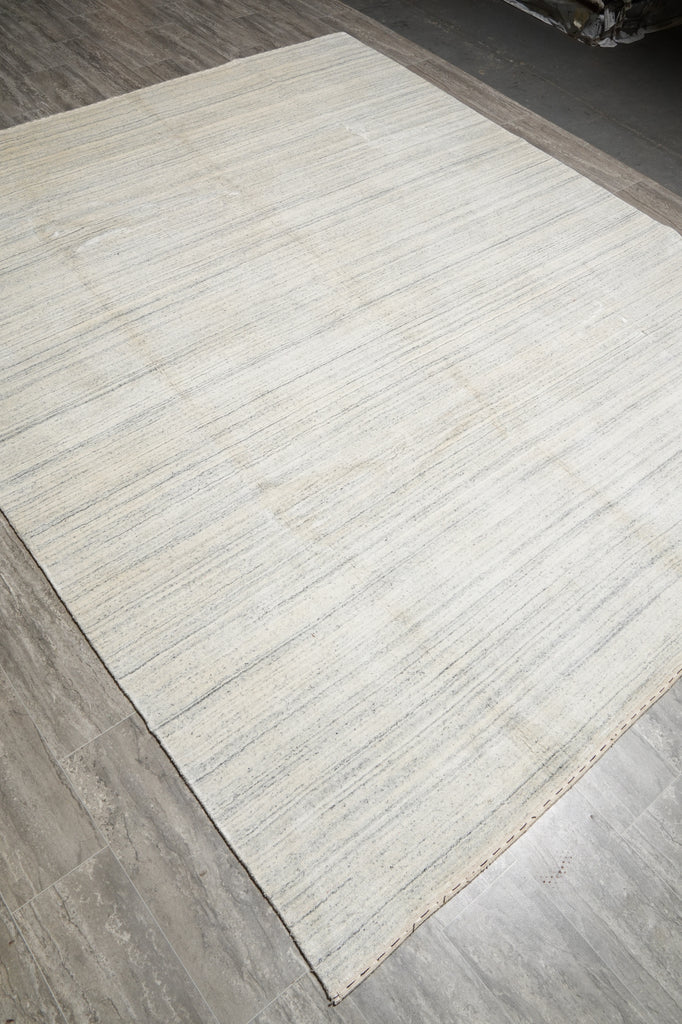 8 x 10 GRAY GABBEH Wool Blend Modern HANDMADE Rug #B-74542