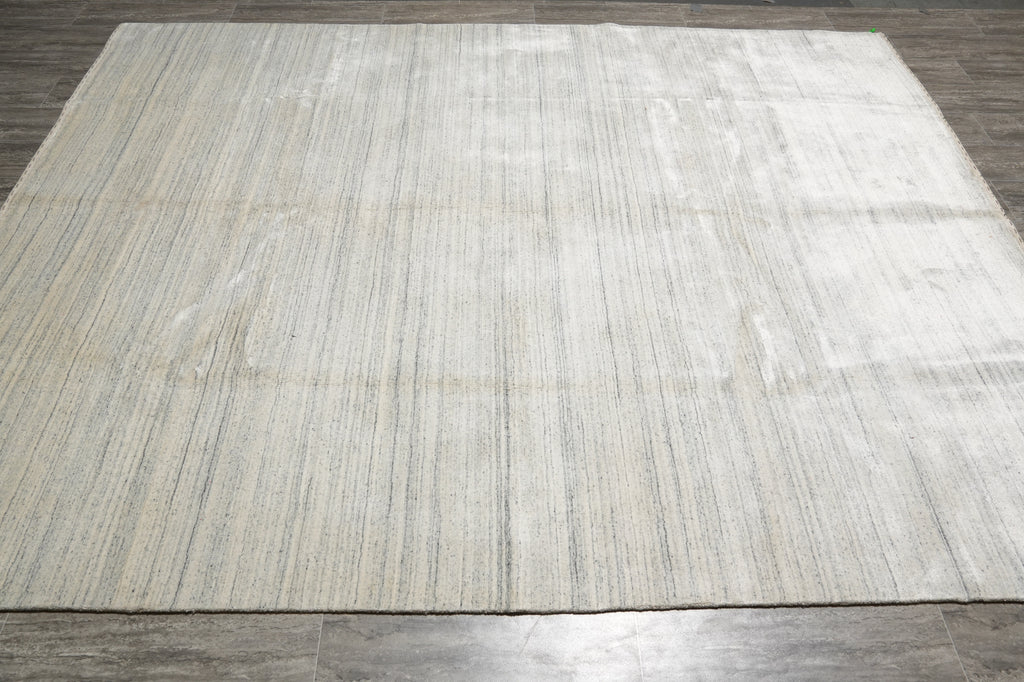 8 x 10 GRAY GABBEH Wool Blend Modern HANDMADE Rug #B-74542
