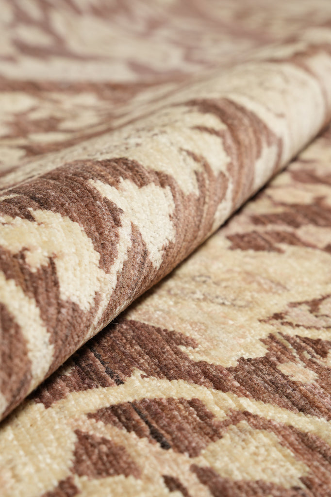 10 x 14 Brown Beige New Handmade Chobi Peshawar Zigler Carpet Modern Transitional #PIX-13403