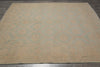 Load image into Gallery viewer, 8.5 x 9.9 Washed out Colors Handmade Chobi Peshawar Transitional Rug Light Green #F-4531