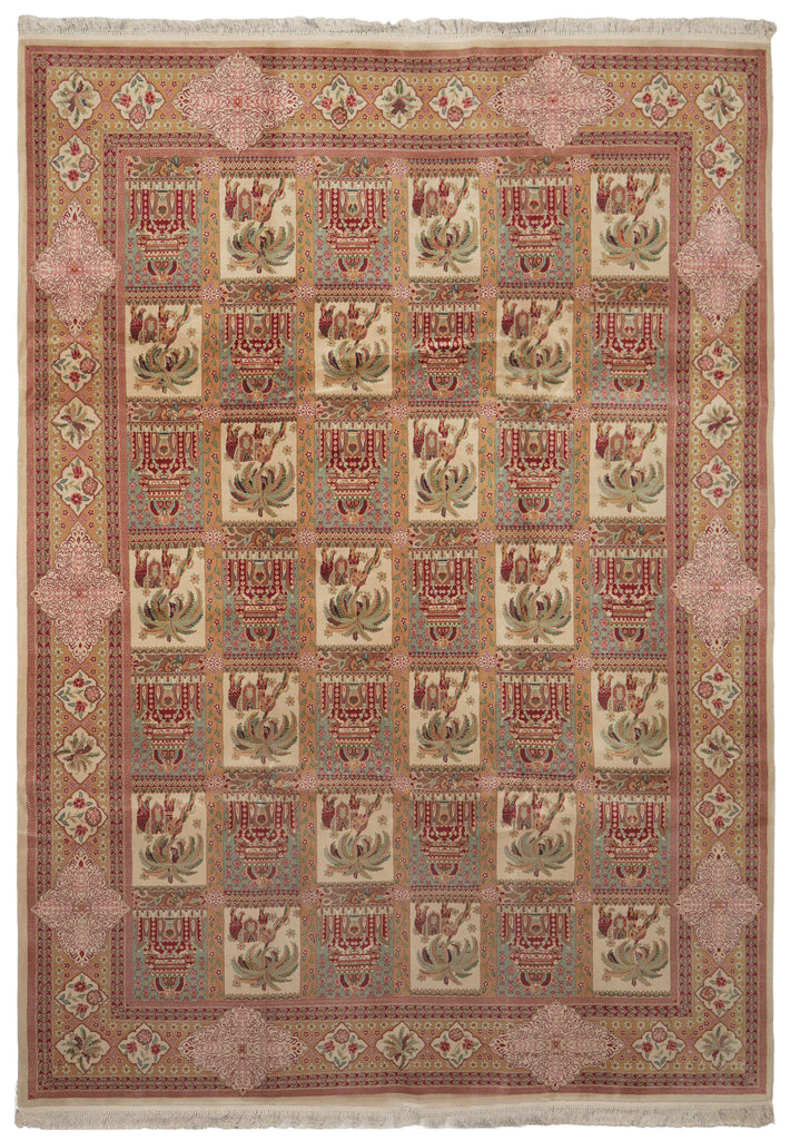 8.6 x 11.5 Paradise Garden Wool & Silk Sino Bakhtiari Rug 21822