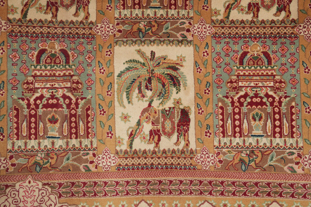 8.6 x 11.5 Paradise Garden Wool & Silk Sino Bakhtiari Rug 21822