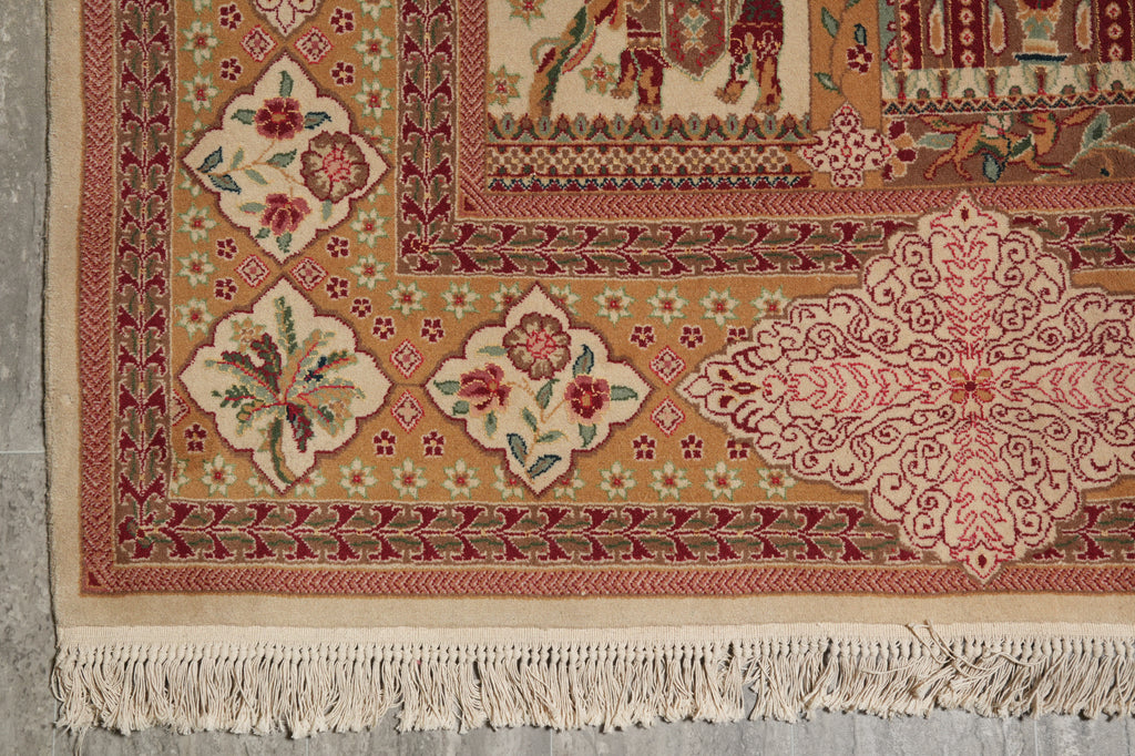 8.6 x 11.5 Paradise Garden Wool & Silk Sino Bakhtiari Rug 21822