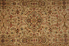 Load image into Gallery viewer, An ornate traditional area rug with a central medallion and intricate floral motifs, featuring a warm beige background with red, green, and blue accents.