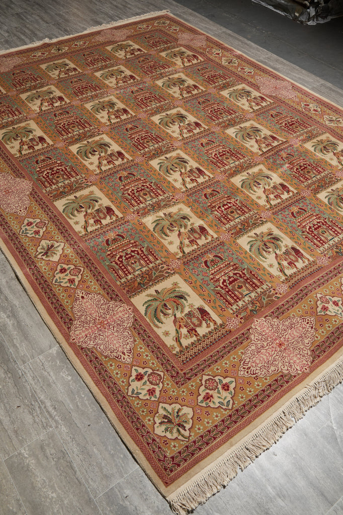 8.6 x 11.5 Paradise Garden Wool & Silk Sino Bakhtiari Rug 21822