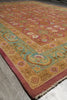Load image into Gallery viewer, 9 x 12 Beautiful Agra Rug Handmade Natural Wool Rust Green #F-6530