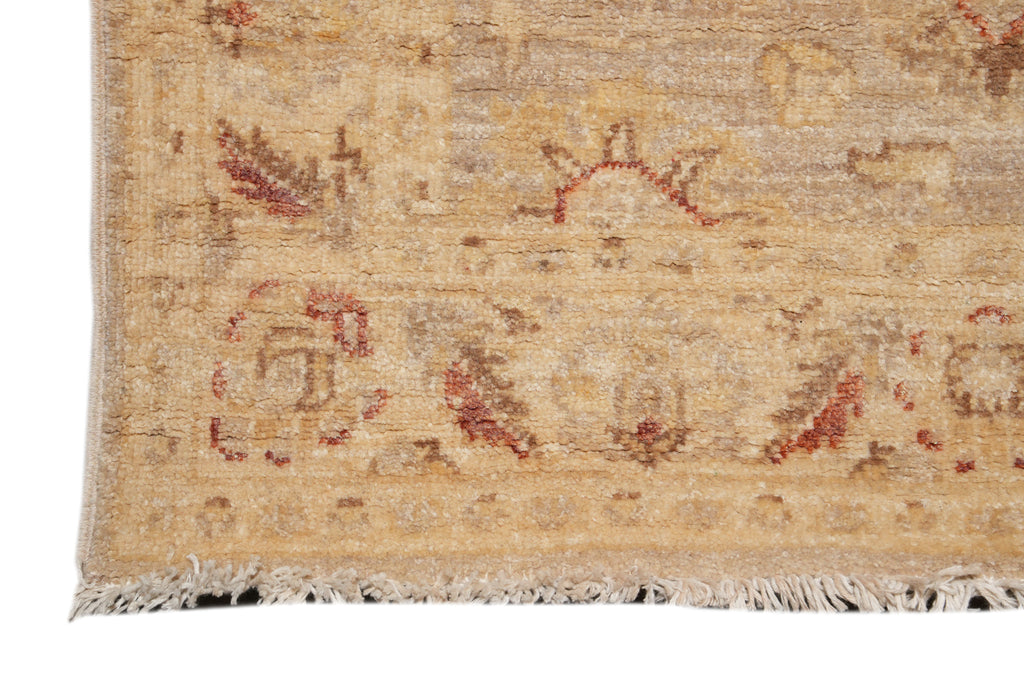 2.4 x 19.3' Feet Long Runner Chobi Peshawar Natural Wool Neutral Brown #PIX-25381