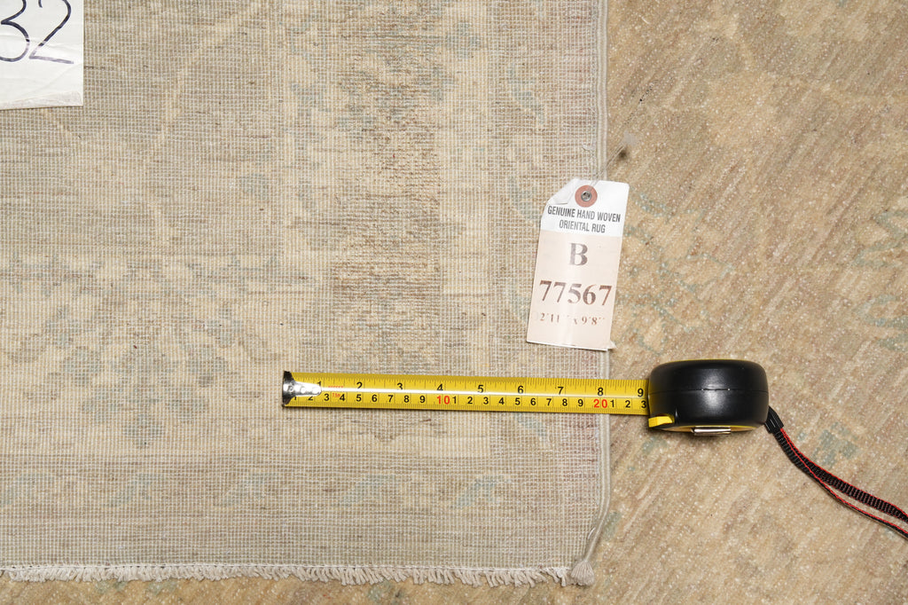 3 x 9.8 New Oushak Wool Runner Pale Pastels #B-77567