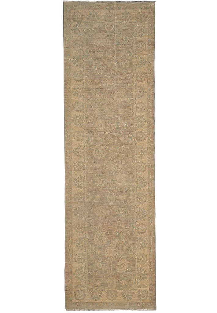 3 x 9.8 New Oushak Wool Runner Pale Pastels #B-77567