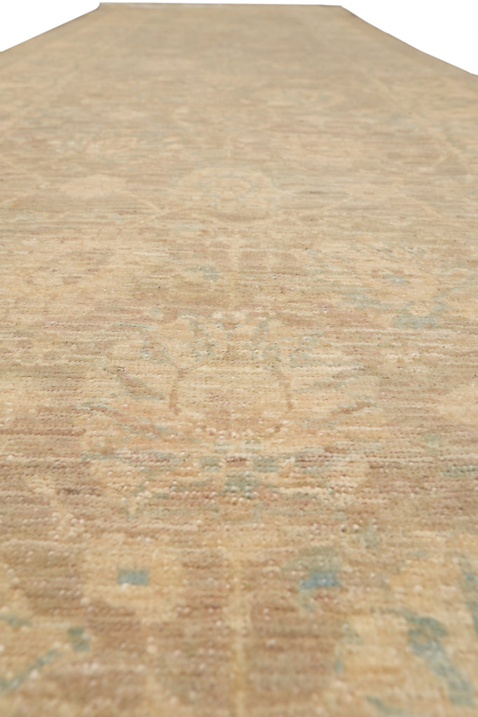 3 x 9.8 New Oushak Wool Runner Pale Pastels #B-77567