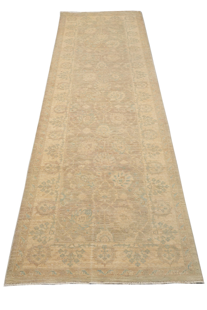 3 x 9.8 New Oushak Wool Runner Pale Pastels #B-77567