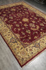 Load image into Gallery viewer, 8.9 x 11.8 Hand-knotted India Area Rug Burgundy and Gold #5276
