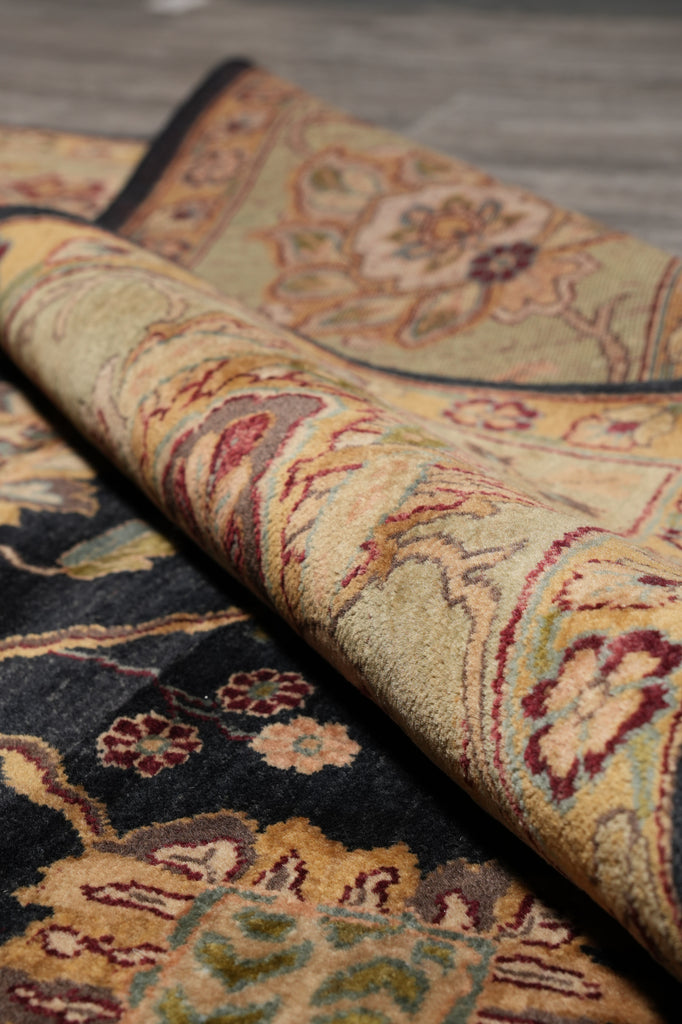 8 x 10 Black Green Quality Wool Jaipur Rug #PIX-3632