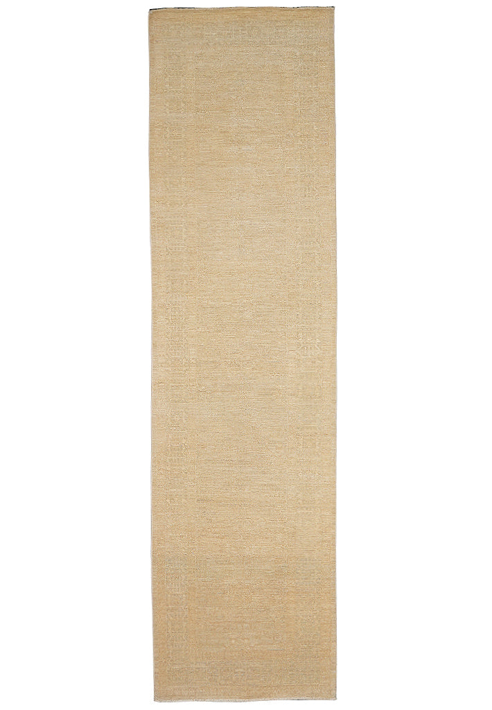 3 x 11.3' Feet Runner Transitional Washed out Colors Natural Wool Handmade Afghanistan