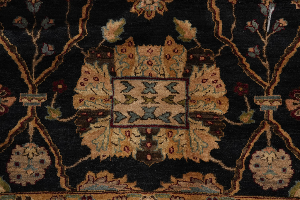 8 x 10 Black Green Quality Wool Jaipur Rug #PIX-3632