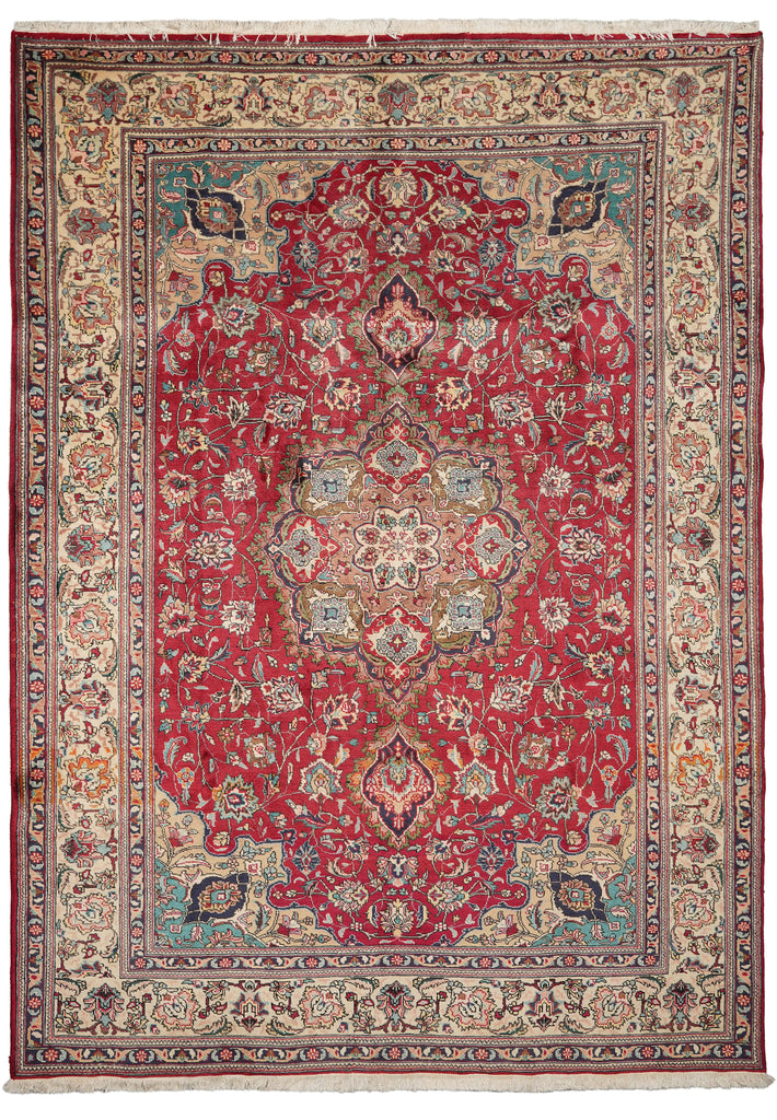 8 x 11.4 Genuine Persian Handmade Tabriz Wool Rug #PIX-11896