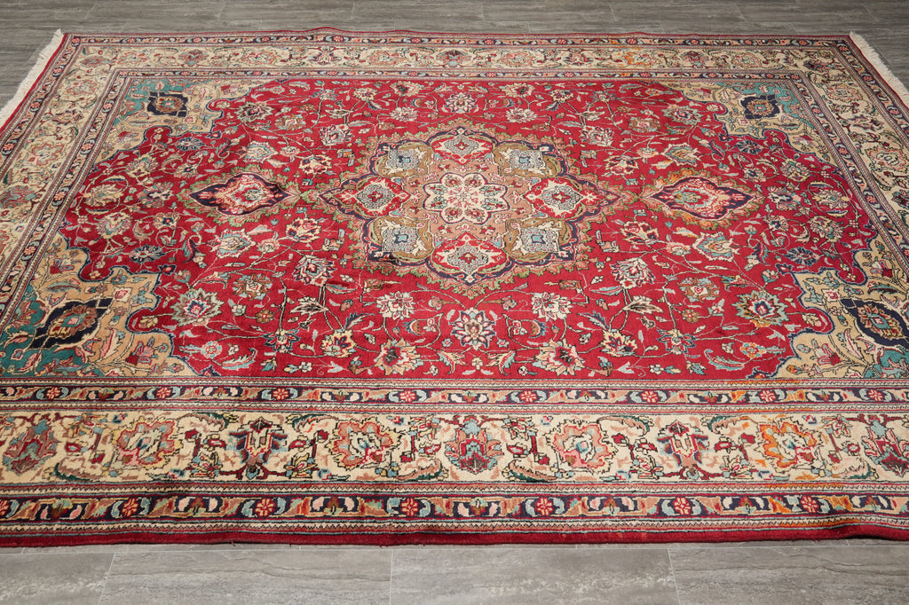 8 x 11.4 Genuine Persian Handmade Tabriz Wool Rug #PIX-11896