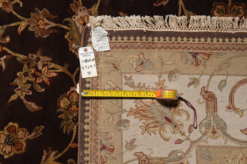 10 x 10 Feet Square Quality Wool and Silk Rug #PIX-805-07
