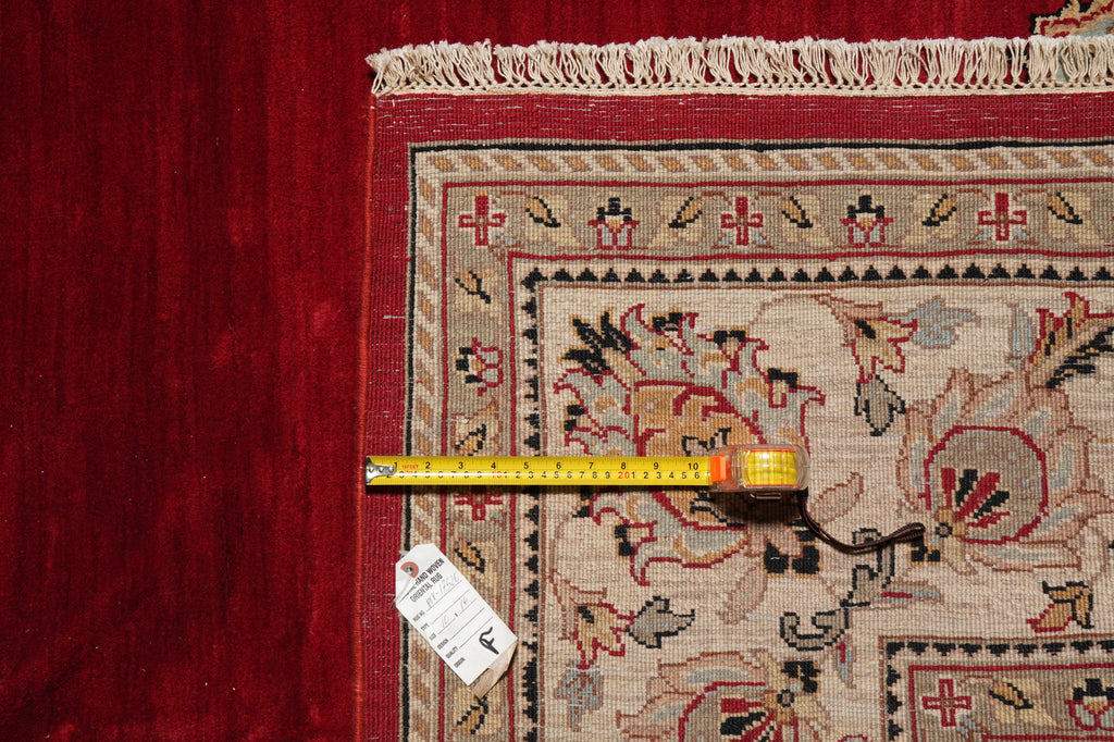 10 x 14 Red White Ivory Rug 17526