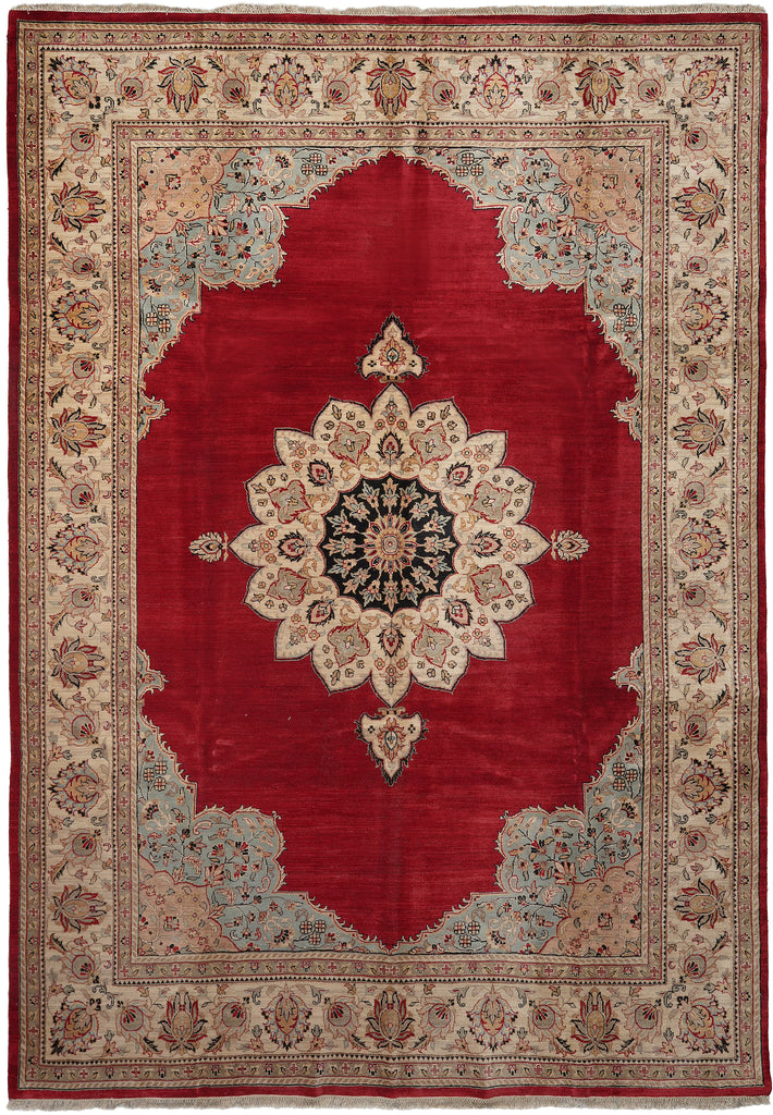 10 x 14 Red White Ivory Rug 17526