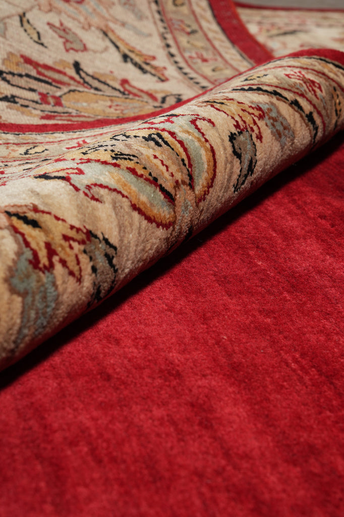 10 x 14 Red White Ivory Rug 17526