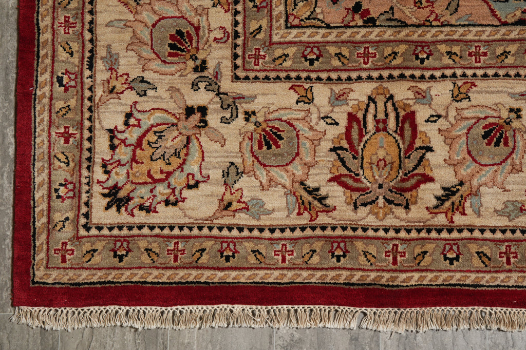 10 x 14 Red White Ivory Rug 17526
