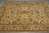 Load image into Gallery viewer, A rectangular vintage-style area rug with an intricate floral and paisley pattern on a warm beige background, featuring blue, red, and green accents.