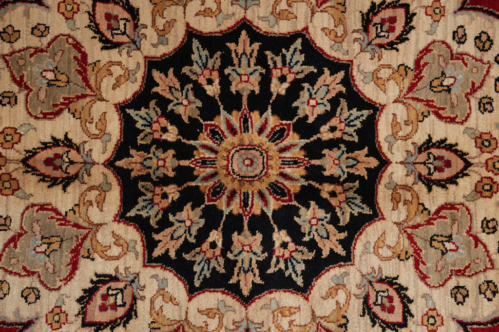 10 x 14 Red White Ivory Rug 17526