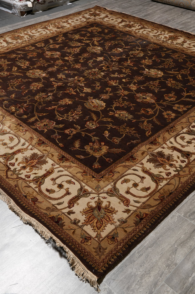 10 x 10 Feet Square Quality Wool and Silk Rug #PIX-805-07