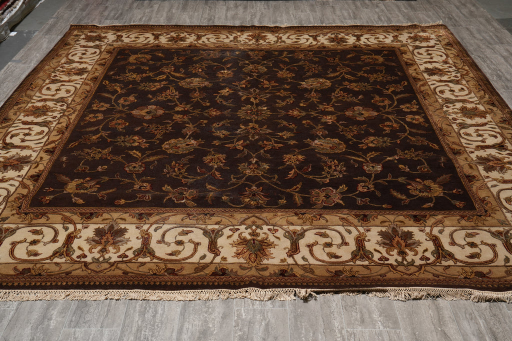 10 x 10 Feet Square Quality Wool and Silk Rug #PIX-805-07