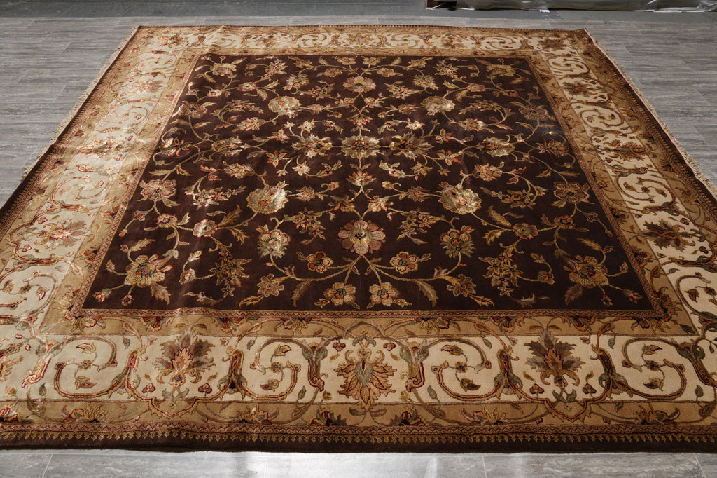 10 x 10 Feet Square Quality Wool and Silk Rug #PIX-805-07