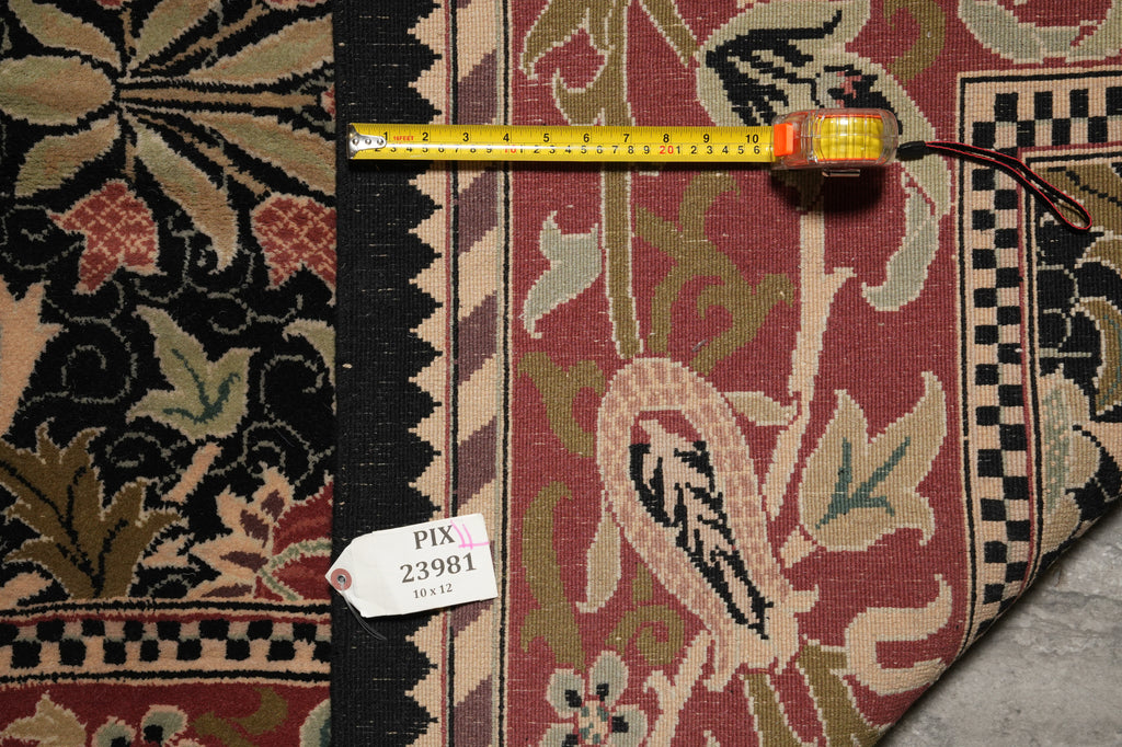 10 x 12 Black Handmade Luxurious Softness Agra Rug 23981