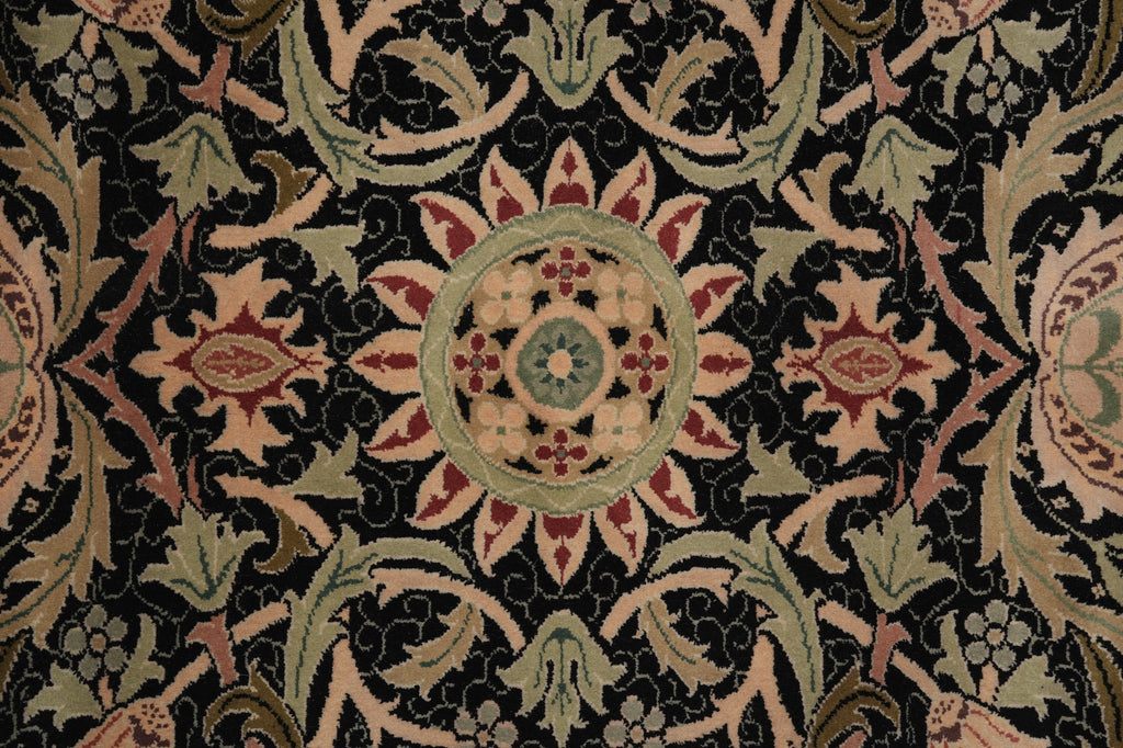 10 x 12 Black Handmade Luxurious Softness Agra Rug 23981
