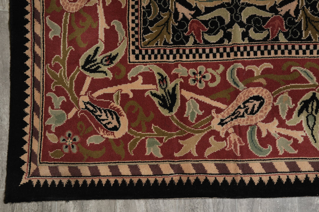 10 x 12 Black Handmade Luxurious Softness Agra Rug 23981