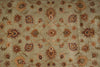 Load image into Gallery viewer, A close-up of an ornate floral patterned fabric or rug in muted earthy tones, featuring a beige-gray base with brown, rust, and olive floral motifs.