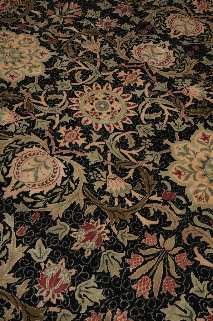 10 x 12 Black Handmade Luxurious Softness Agra Rug 23981