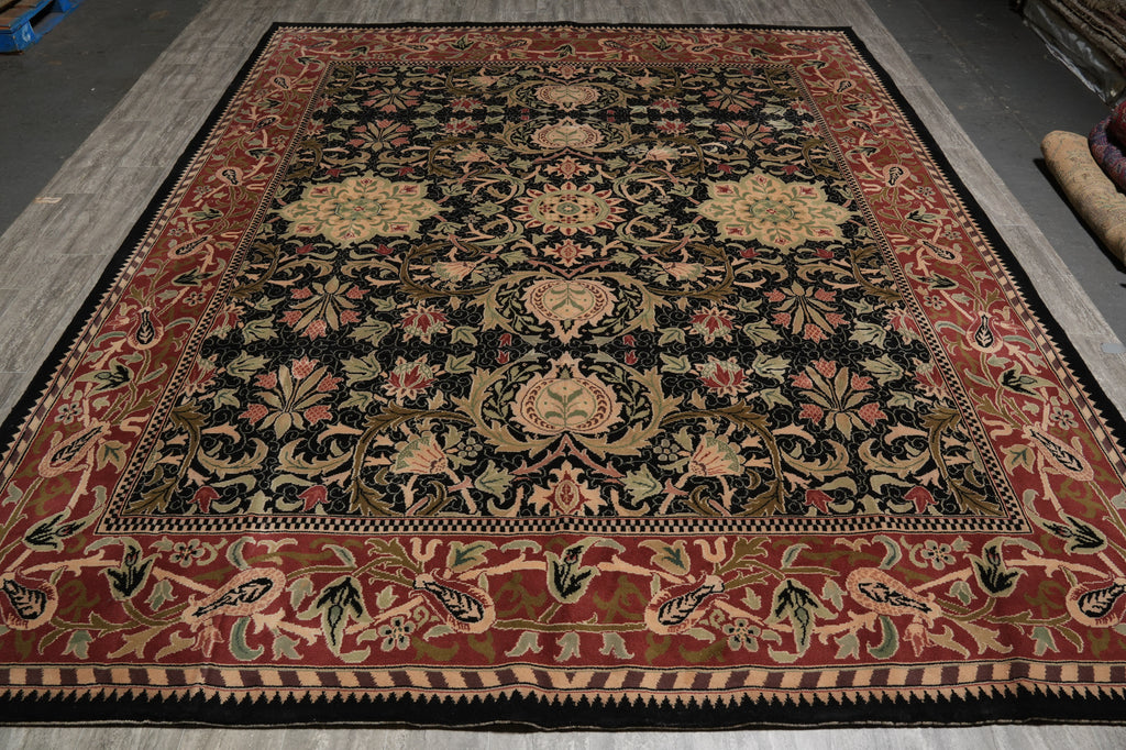 10 x 12 Black Handmade Luxurious Softness Agra Rug 23981