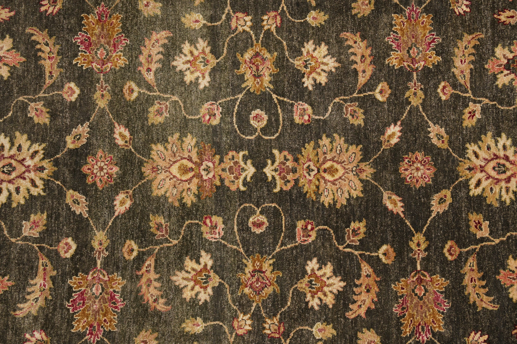 8 x 9.6 Moss Green Chobi Peshawar Rug #PIX-804-35