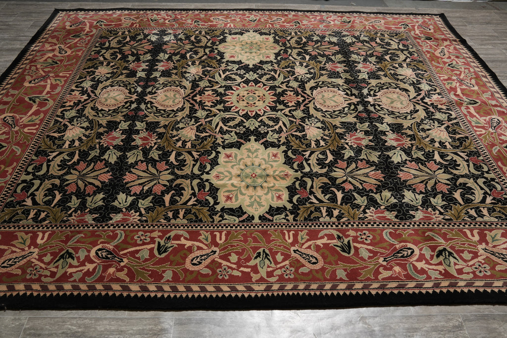 10 x 12 Black Handmade Luxurious Softness Agra Rug 23981
