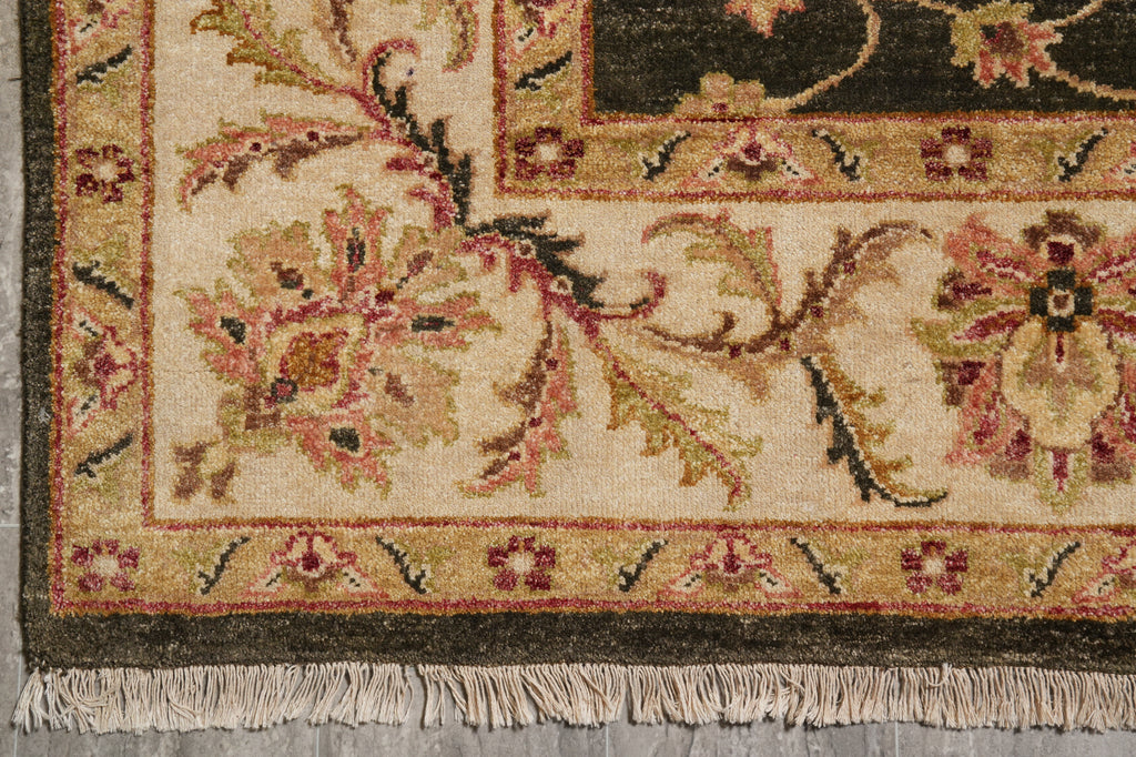 8 x 9.6 Moss Green Chobi Peshawar Rug #PIX-804-35