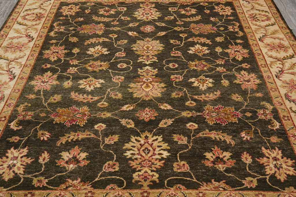 8 x 9.6 Moss Green Chobi Peshawar Rug #PIX-804-35