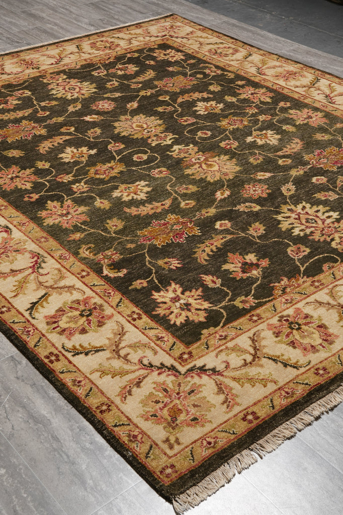 8 x 9.6 Moss Green Chobi Peshawar Rug #PIX-804-35