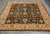 Load image into Gallery viewer, 8 x 9.6 Moss Green Chobi Peshawar Rug #PIX-804-35