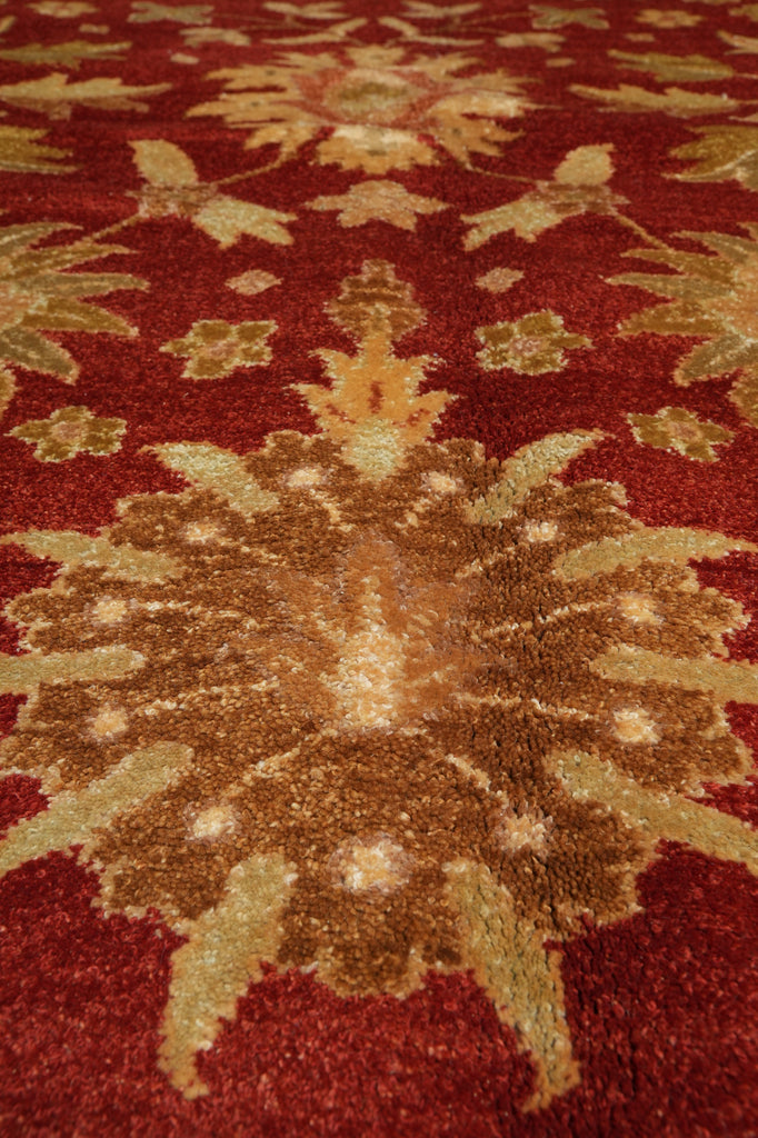 8.9 x 11.9 Zigler Rug Coral Red With Gold Handmade Rug #5071