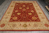 Load image into Gallery viewer, 8.9 x 11.9 Zigler Rug Coral Red With Gold Handmade Rug #5071